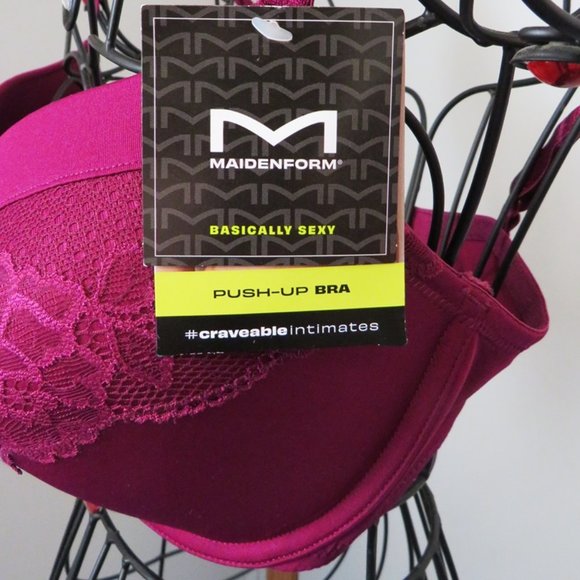 NWT‎ Maidenform Basically Sexy Push-Up Bra Craveable Intimates 36DD - Picture 3 of 6